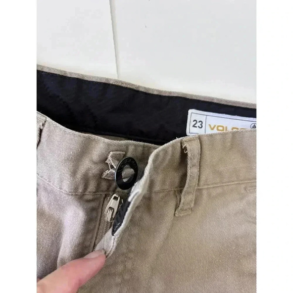 Volcom Size 23 True To This Khaki Pants - Picture 5 of 9